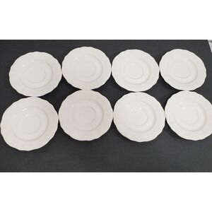 Vintage Federalist #4238 White Ironstone Serving Saucer Plate 6" - Set of 8
